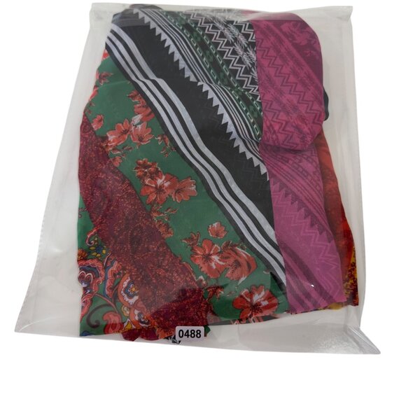 Cato est 1946 Mid Leng Bohemian Multicolor Chiffon Kimono Women SZ14/16W Sheer - Picture 7 of 13